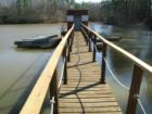 Canoe and paddle boat rental area at San-Lee park in Sanford, NC