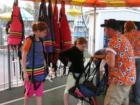 Getting ready to do the Skycoaster at The Track, Foley, Alabama