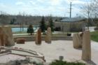 Greenwood Village, Colorado - Westlands Park - these fountains will be filled with children playing in the summer mountains when the fountains flow