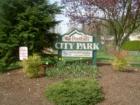 The entrance sign for The Foothills City Park in Marysville Washington.