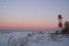 Leonardo Lighthouse at dusk after snowfall
      (C) 07 Jane E  Haas