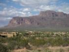 The Superstition Mountains are nestled in Gold Canyon and serve as the perfect background for the most photogenic mountain in AZ.