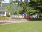 The playground and part of the Gazebo (Hawley's trademark structure) in Bingham Park.