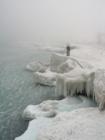 Winter in Toronto, ice formations on Lake Ontario at the Leslie Street spit, Tommy Thompson Park (credit Anne de Haas, photographer)