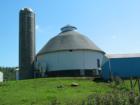 One of the many remaining round barns of Vernon County, this one is nearby Ontario, WI