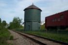 50,000 Gallons For Early Trains Going Thru Frenchvile Back In The Day Of Steam Locomotives.  This Water Tower Built By The Bangor And Aroostook Railroad Back In 1910.