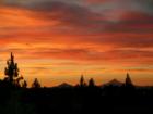 Sunset over the beautiful Cascade Mountains
