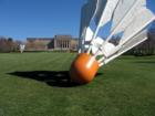 Shuttlecock on the front lawn of the Nelson-Atkins Art Gallery.