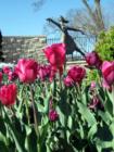 One of the fountain statues at the Ewing and Muriel Kauffman Memorial Garden.  