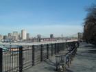 Brooklyn Promenade in Brooklyn Heights with The Brooklyn Bridge in background