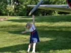 Checking out the old airplanes in front of 94th Aero  Squadron restaurant in College Park.