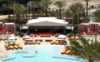 Outdoor stage in "backyard" at Red Rock Station