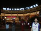 US Airways Arena before a SUNS game at night.