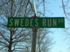 Sign for Swedes Run, Delran NJ