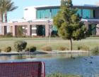 The duck pond at Nature Discovery Park in Aliante provides a quiet spot to relax. The Aliante Information Center is in the background.