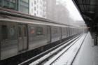 Snowy Brooklyn Train Station
