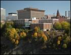 A small portion of Downtown Spokane Washington. In the foreground is the Spokane Athletic Club which was designed by Kirtland Cutter in 1890.