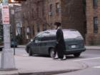 Hasidic Jewish man on Shabbos in Borough Park, Brooklyn.