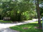 The entrance to each section is beautifully landscaped and marked with a name. This is Eagle Rock.