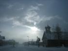 Taken during a snow squall, the Frisco museum is more dramatic than normal!
