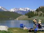 On the shores of Lake Dillon.  This photo was taken in Dillon, just off Swan Mountain Road.