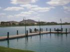 The boat dock at the Yacht Club at Estrella Mountain Ranch