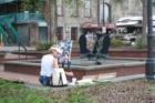 A local artist painting