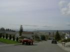 The view of the Puget Sound, Everett and the Olympic Mountains (though blocked by the clouds) from Rivers Inlet.