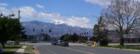 Heading west, at the intersection of Monterey and Circle, approaching the Spring Creek community; Pikes Peak in the background.
