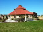 Large covered gazebo in center og the park. Room for large parties and BBQ's.