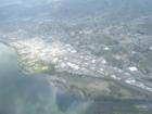 Aerial view flying into Wenatchee on Horizon Air.  At the lower right of the photo is the Wenatchee river, flowing into the Mighty Columbia River.