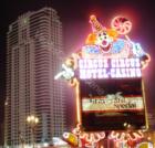 Circus Circus sign with Sky Las Vegas in background.  April 2007