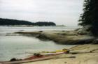 Kayak docking at Muscle Ridge Island