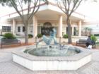 Port Orange library with fountain in front