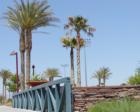 A bridge design mimics desert vegetation and the surrounding mountains at Community Park in Summerlin.