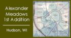 Plat of Alexander Meadows 1st Addition