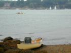 A picnic by canoe at Smith's Point, on the outer edge of the harbor