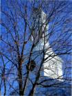 Church steeple downtown