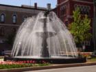 The beautifully restored fountain at the square in Bloomsburg, PA