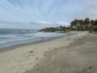 Cayucos beach and homes.