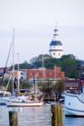View of Annapolis State house and Annapolis Harbor.