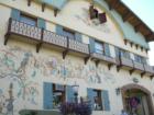 One of the many Bavarian theme painted buildings in downtown Leavenworth