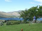Looking down on Lake Chelan from #10 tee box at Lake Chelan Municipal Golf Course.