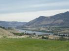 View south, down the Columbia River, from the Highlander Golf Course