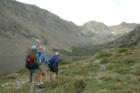 Hiking on the Blue Lakes/Monte Christo trail, south of Breckenridge