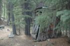 An old, falling down outhouse in Montezuma
