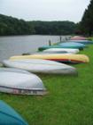 Canoes on Speedwell Forge Lake.