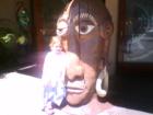 Life-sized Tiki Head at the entrance to the Bali Hai Restaurant on Shelter Island