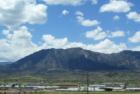 Overlooking Fort Carson Army Base from nearby Pikes Peak Community College main campus. Cheyenne Mountain in the background.