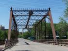 The 1887 iron bridge that takes you onto the Island from the East Bank.